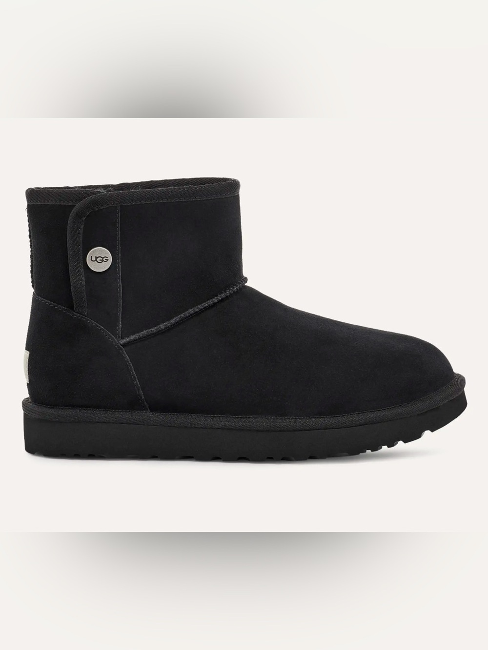 UGG Jona Suede Kids Shearling Boots Black color Size 3